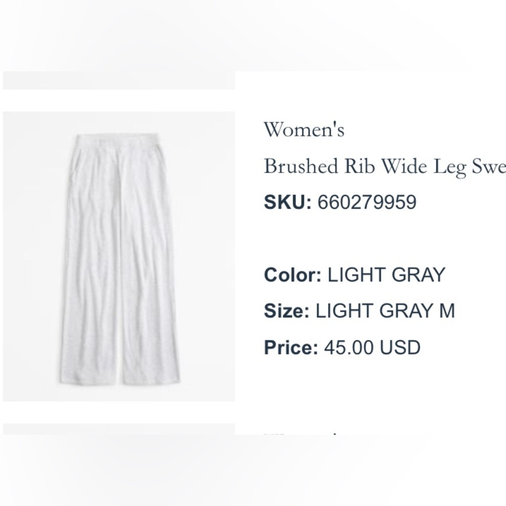 Abercrombie & Fitch Gray Ribbed Track Pants Casual